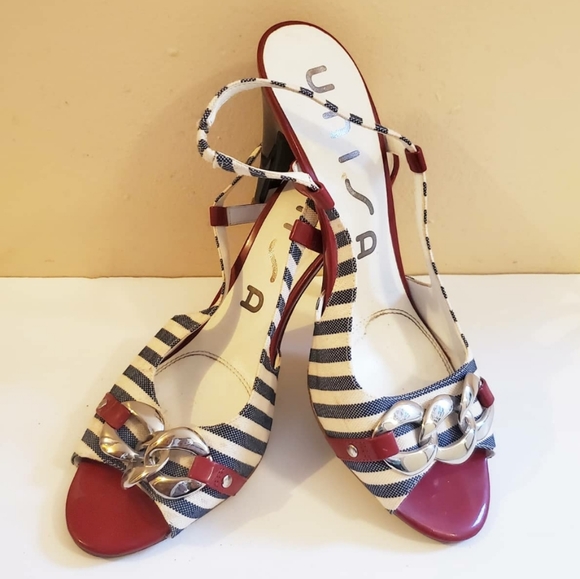 Unisa Shoes - 3/$25 ⭐ Nautical Striped Unisa Unnatalie Heels
